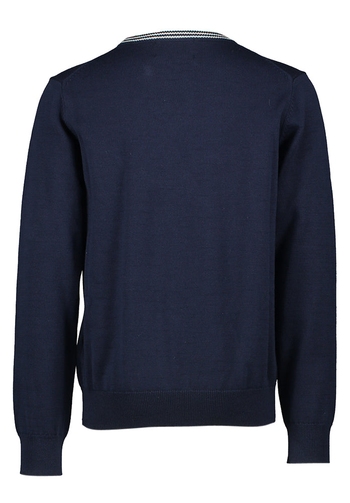 Pull Hackett bleu foncé à col rond