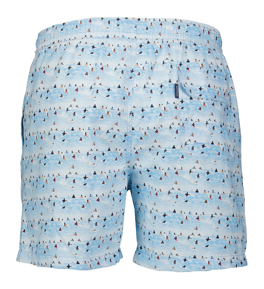 Blauwe zwemshort met print Mc Alson