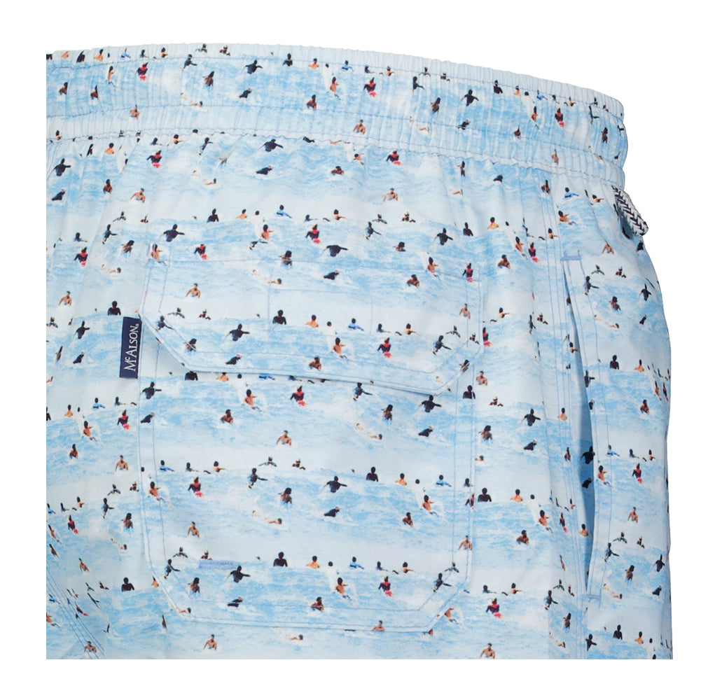 Blauwe zwemshort met print Mc Alson