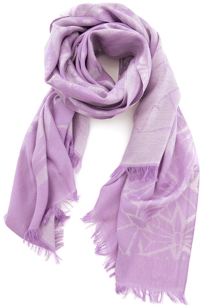 Écharpe violette Signe Nature