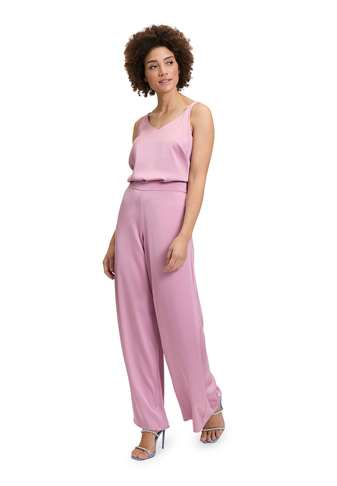 Vieux haut rose brillant à col en V Vera Mont