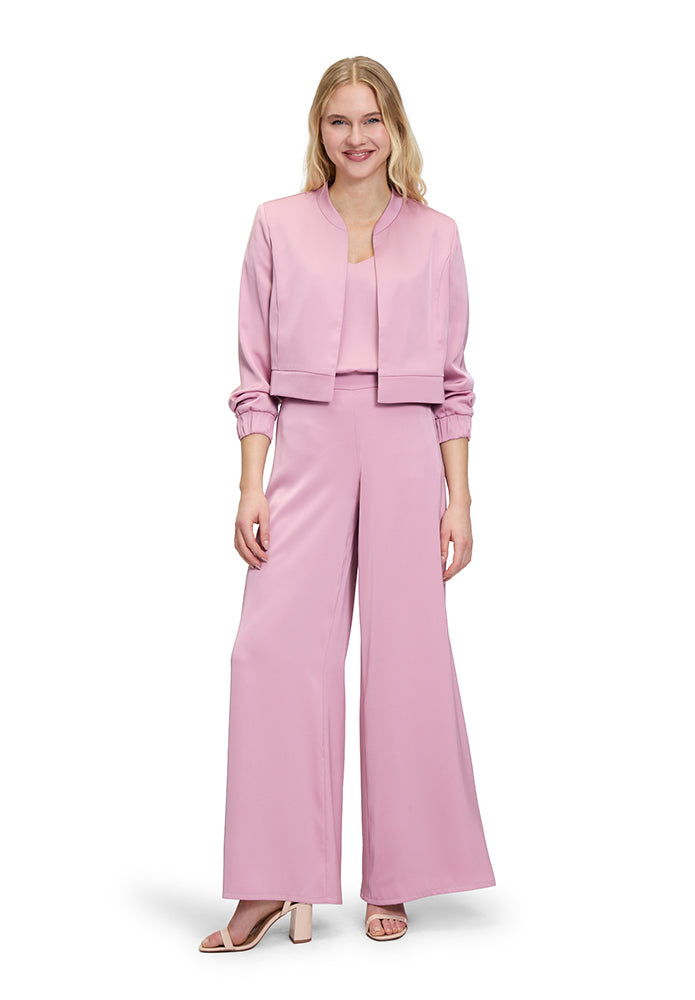 Vieux cardigan court rose brillant Vera Mont