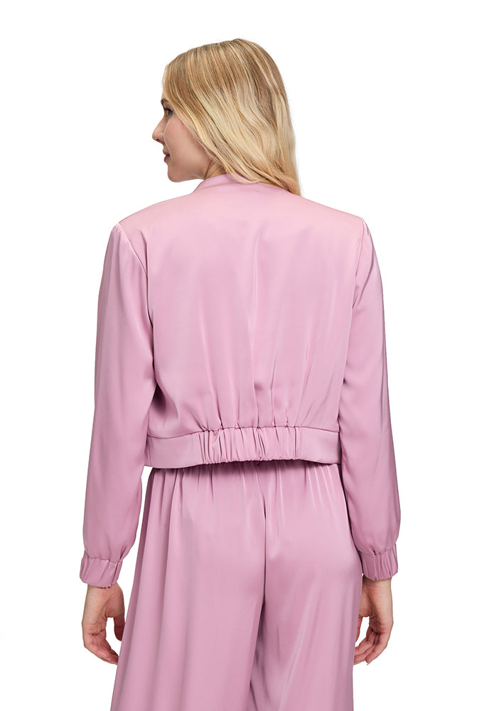 Vieux cardigan court rose brillant Vera Mont
