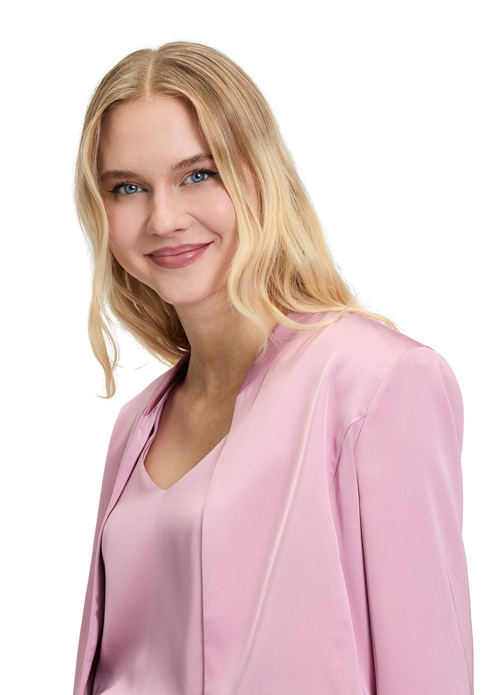 Vieux cardigan court rose brillant Vera Mont