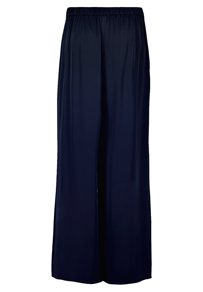 Pantalon ample bleu foncé brillant Vera Mont