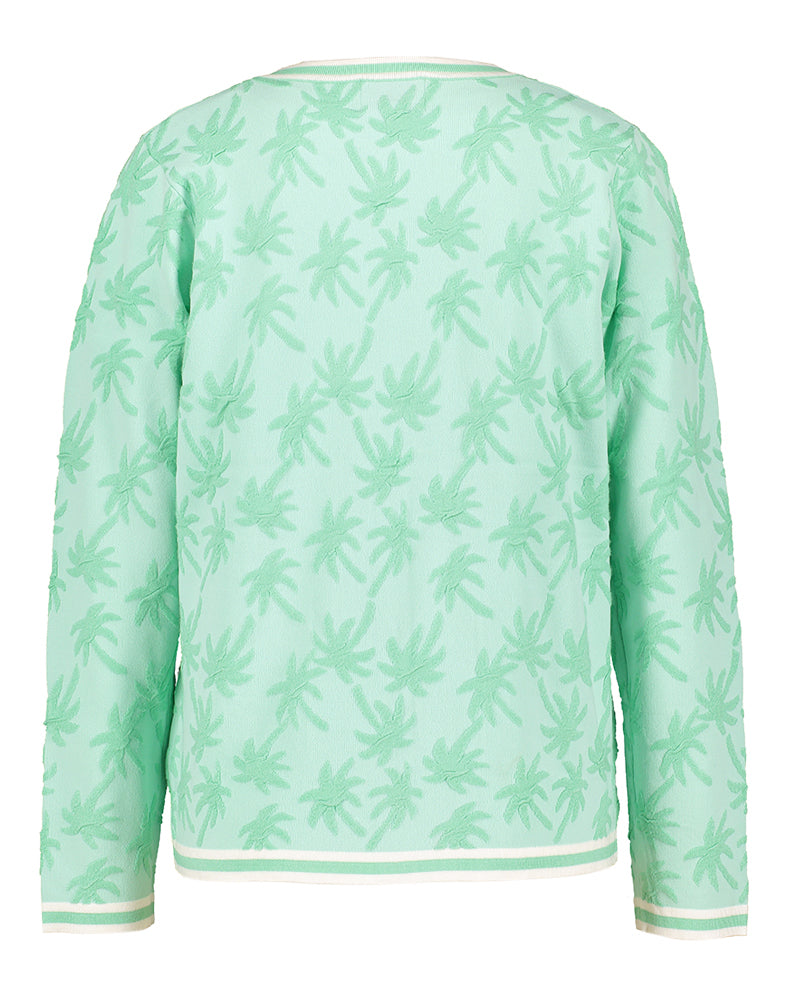 Ensemble deux pièces Leo & Ugo composé d'un cardigan et d'un top verts.