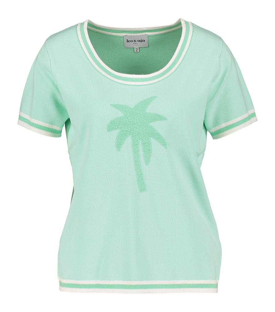 Groene cardigan en top in 2-delig set Leo & Ugo