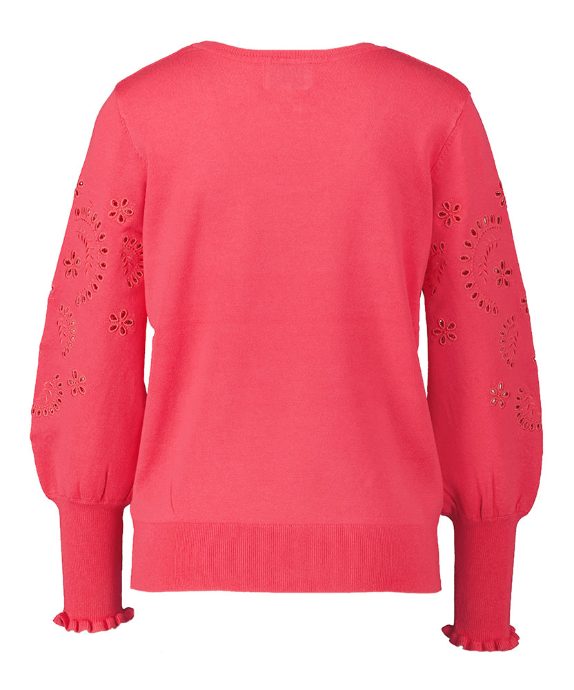 Fuchsia pull met ronde hals Leo & Ugo