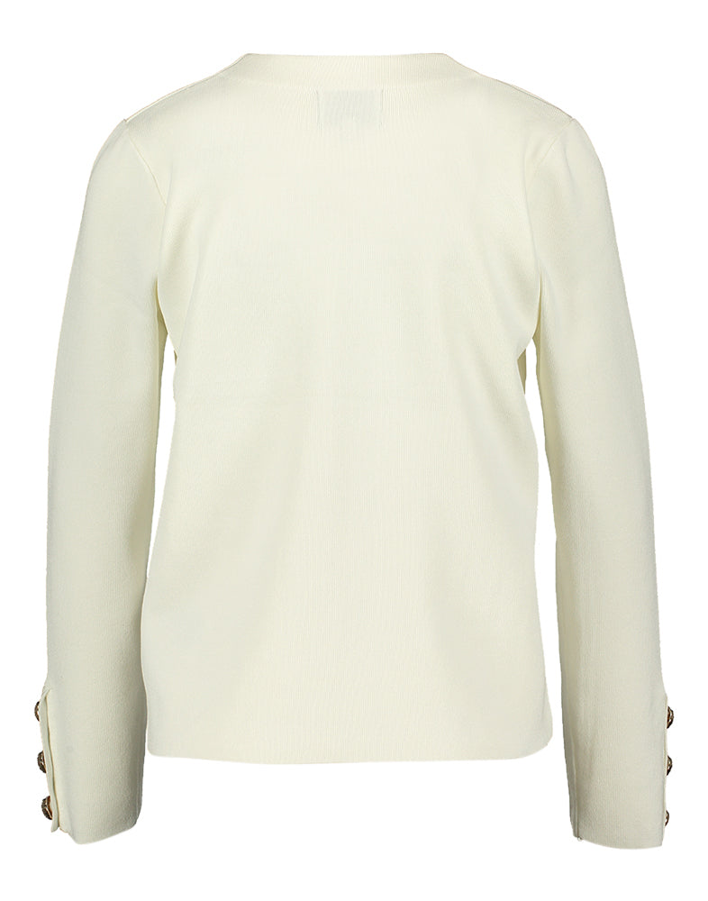 Gilet écru à boutons décoratifs dorés Ae Leo & Ugo