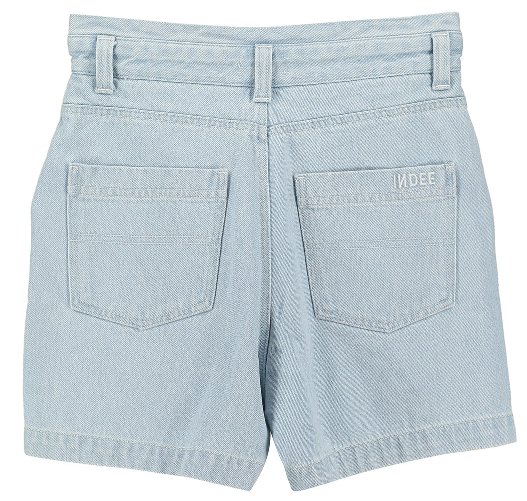 Licht blauwe jeans short met hoge taille Siesta Indee