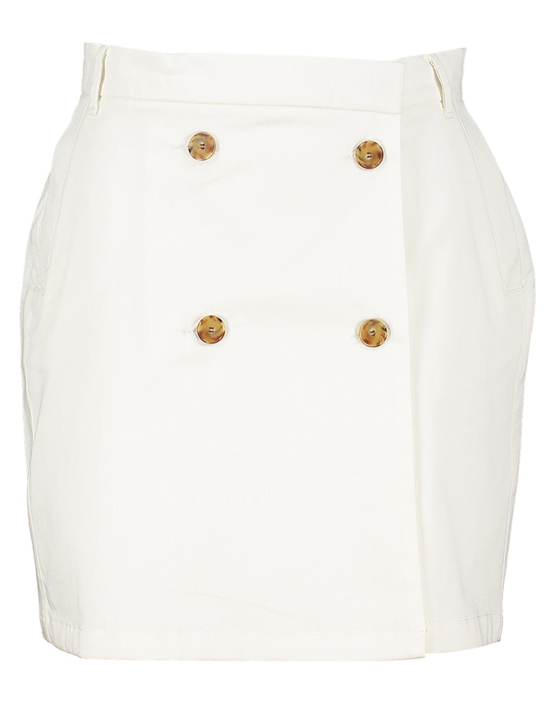 Wit kort rokje met knopen Sunday Indee