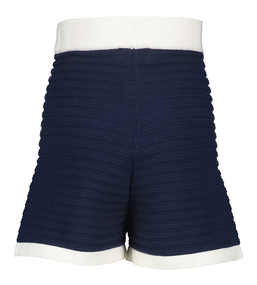 Short bleu foncé en tissu côtelé Sofia Indee