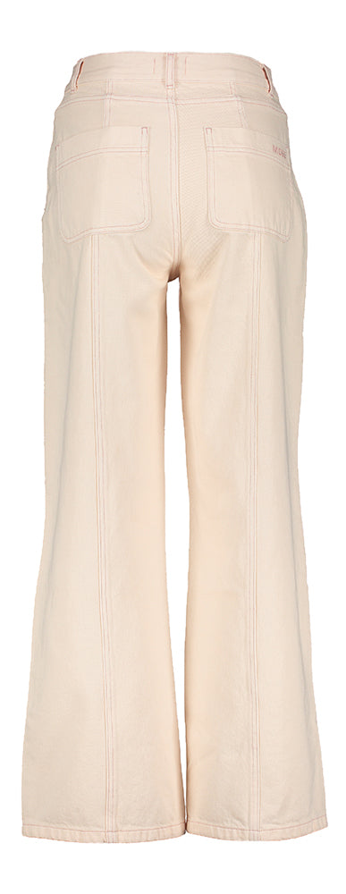 Roze wide leg jeans met hoge taille Song Indee