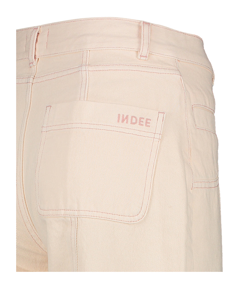 Roze wide leg jeans met hoge taille Song Indee