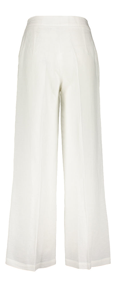 Pantalon fluide écru avec doublure en lin Sicilia Indee