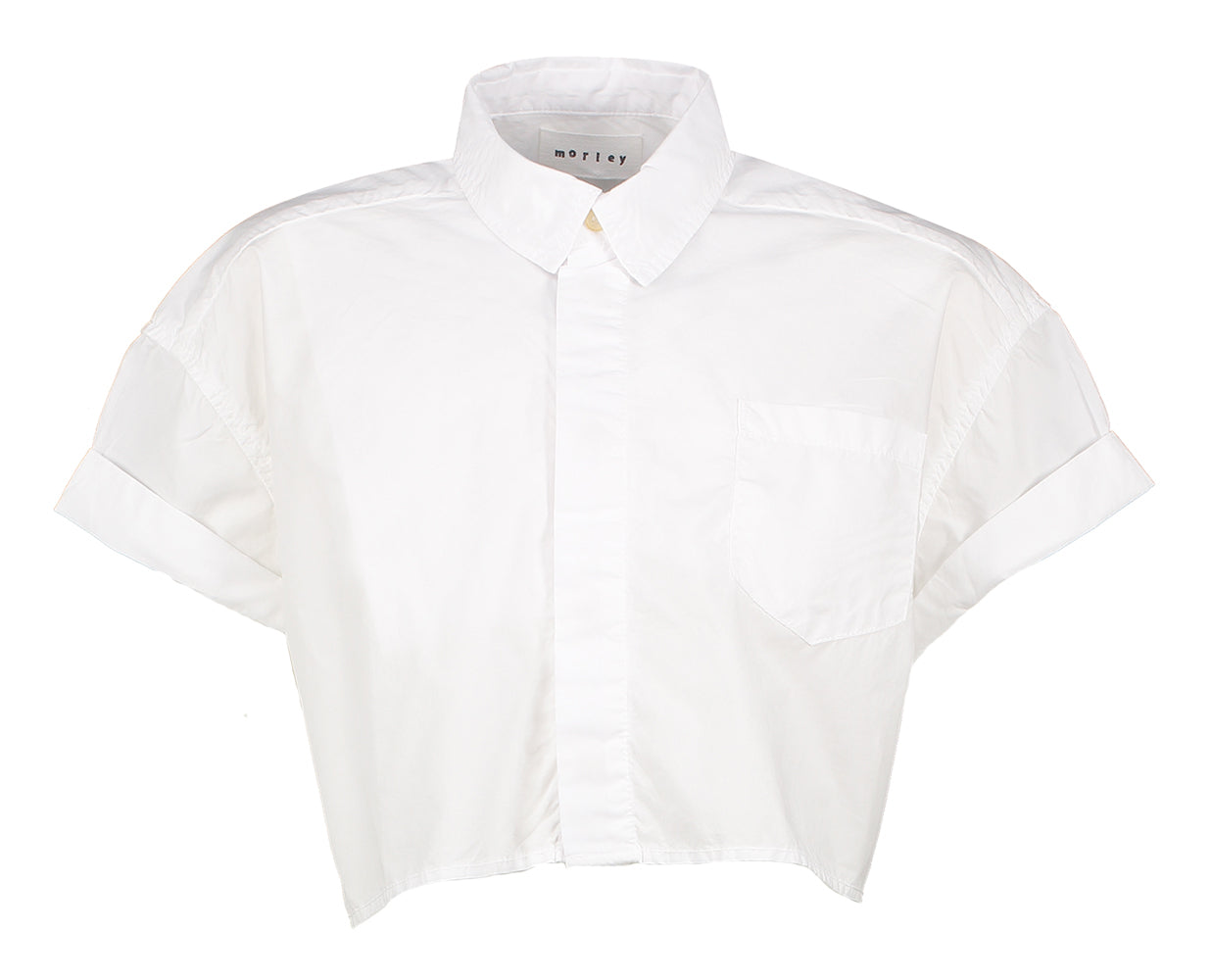 Chemisier court et ample en coton blanc Weekend Prisma Morley