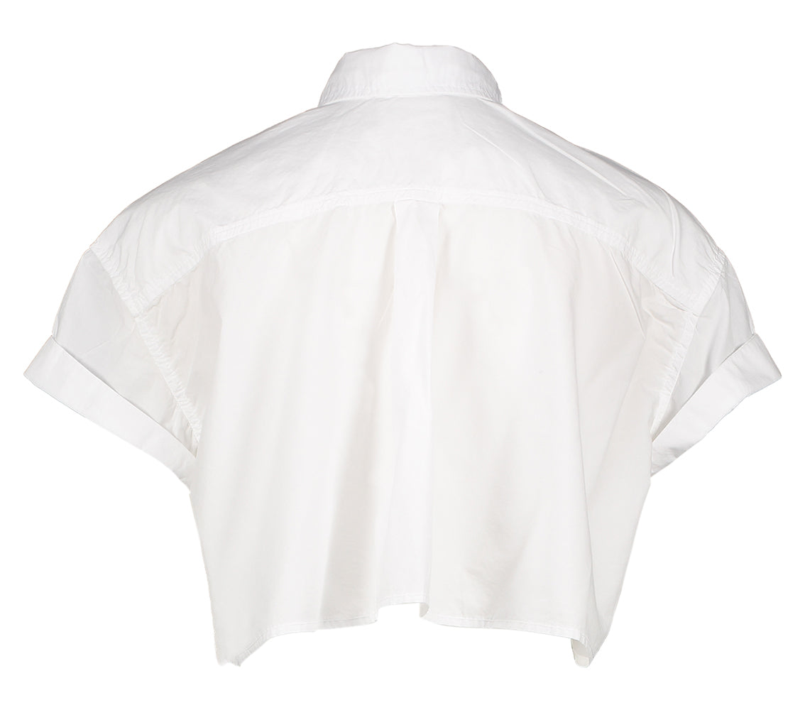 Chemisier court et ample en coton blanc Weekend Prisma Morley