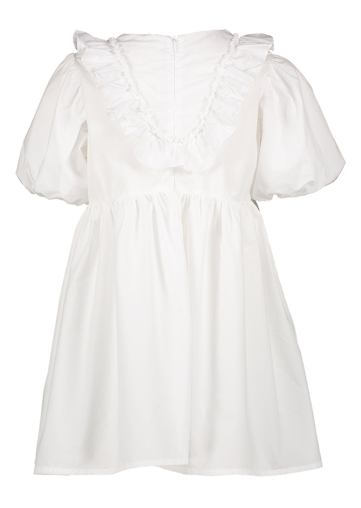 Witte katoenen jurk met pofmouw Wizard Prisma Morley