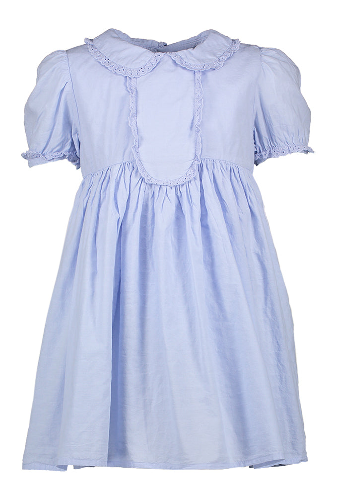 Robe en coton bleu clair avec détails en dentelle Wuxi Sorrent Morley