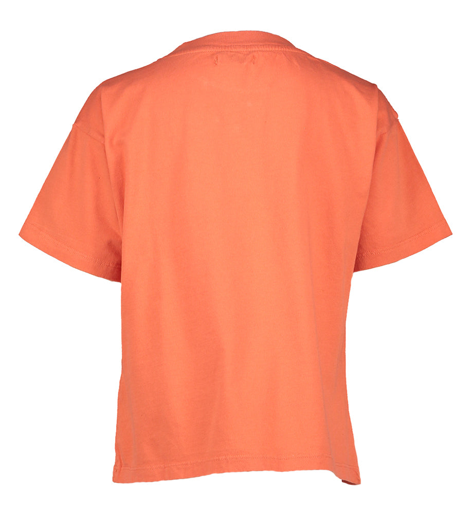 Rode katoeoen t-shirt met gele beer Bobo Choses