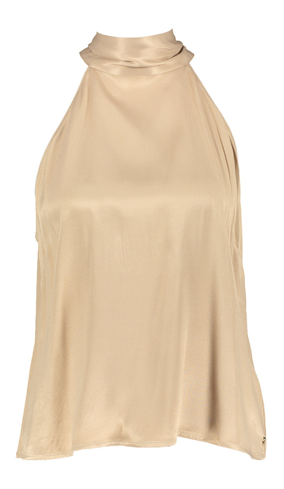 Haut en satin marron Yaniek Josh V