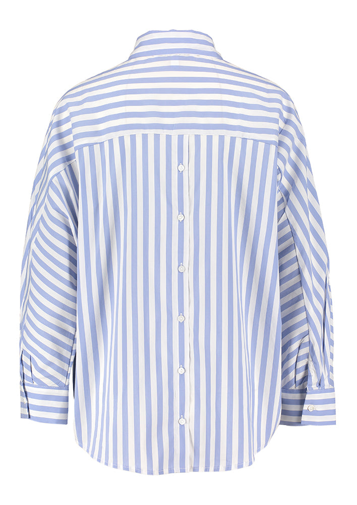 Chemisier Lalotti à rayures blanches et bleues