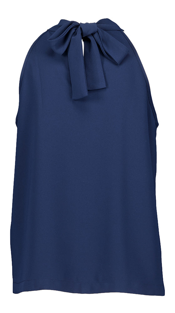 Blauwe top met halternek Marcha Top Lalotti