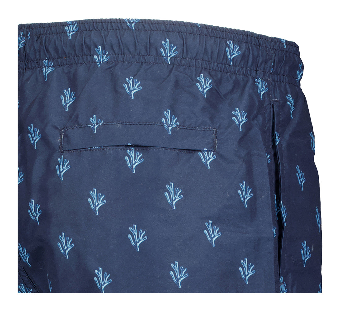 Short de bain bleu marine Mike a dessiné du corail Shiwi