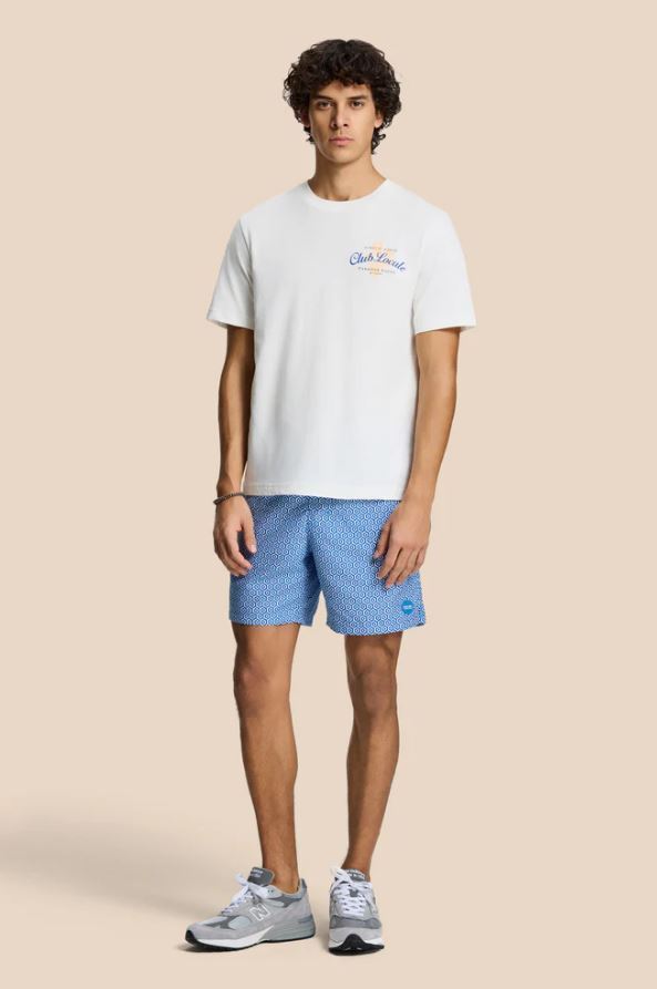 Short de bain bleu cobalt Mike Geo Style Shiwi