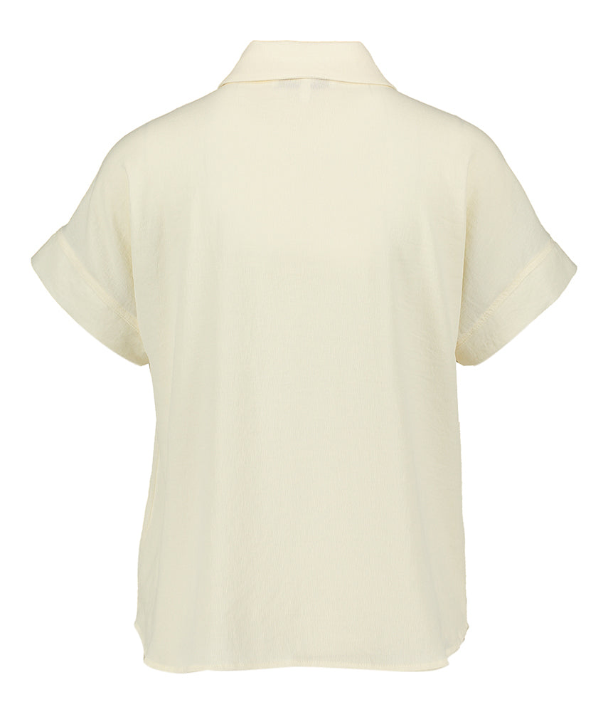 Ecru blouse met korte mouwen Marie Méro