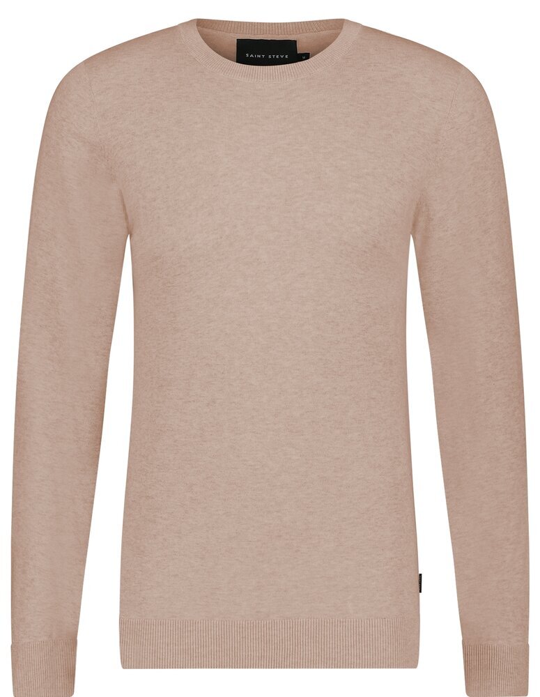 Vieux pull en coton rose à col rond Saint Steve