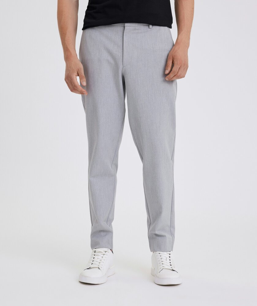 Lichtgrijze broek Theo Plain