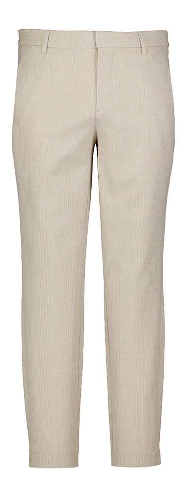 Beige geruite slim fit broek Josh Plain