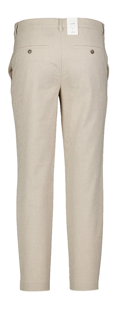 Beige geruite slim fit broek Josh Plain