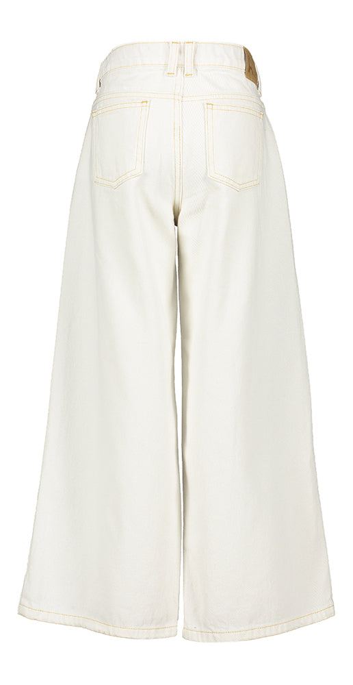 Ecru wide leg jeans AO76