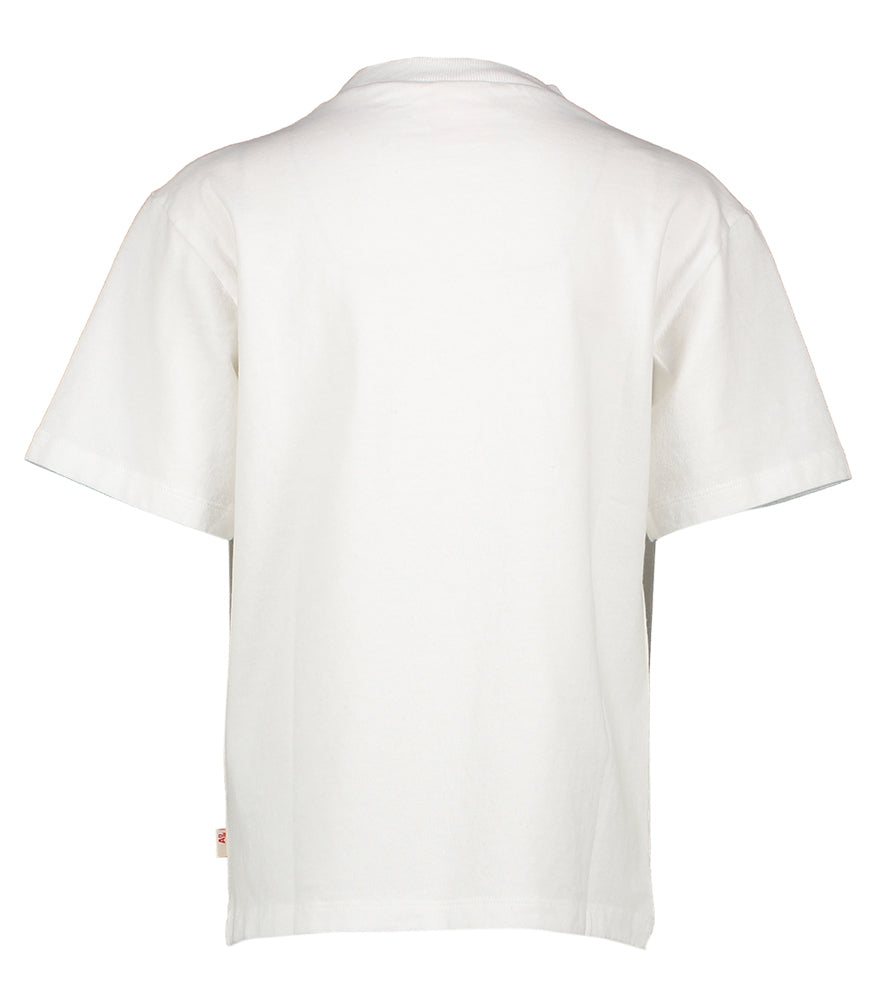 Witte t-shirt met borstzakje met duiker AO