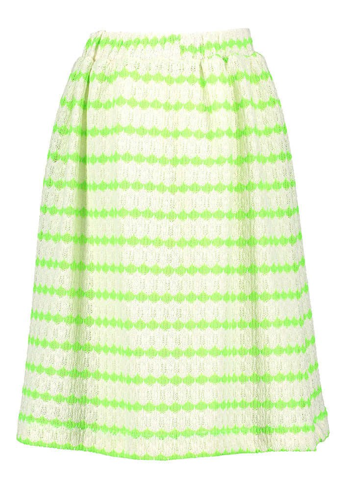 Jupe crochetée avec jupon à rayures blanches et vertes Mabel Blue Bay