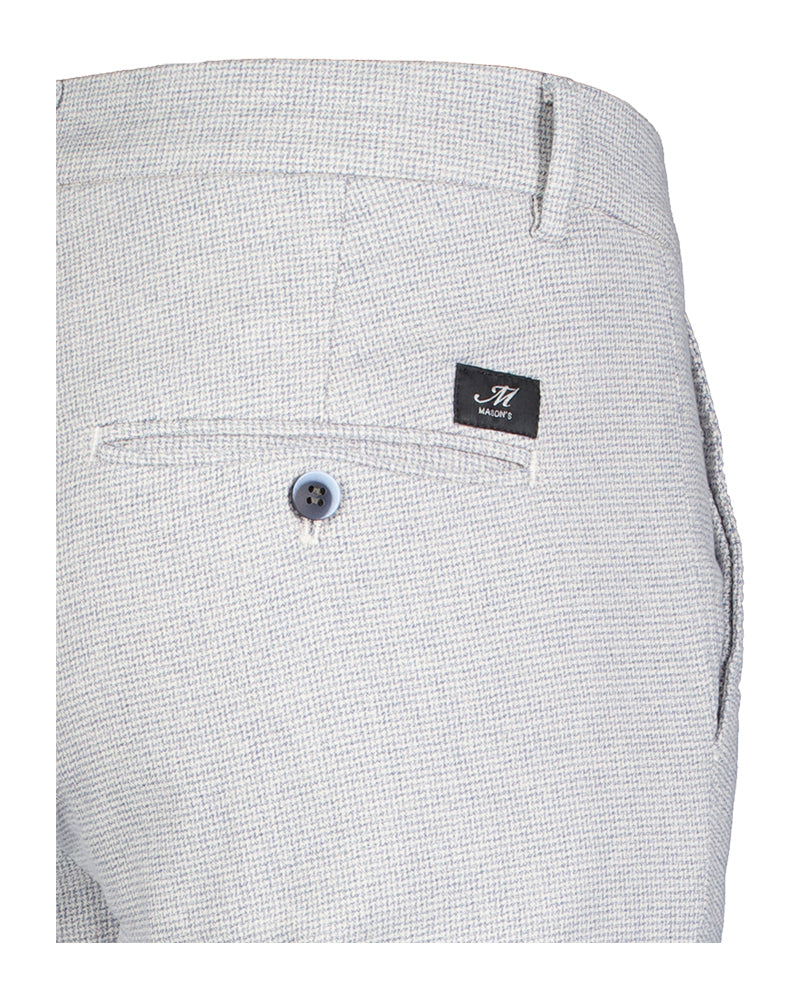 Grijzes blauwe geruite slim fit broek Mason's