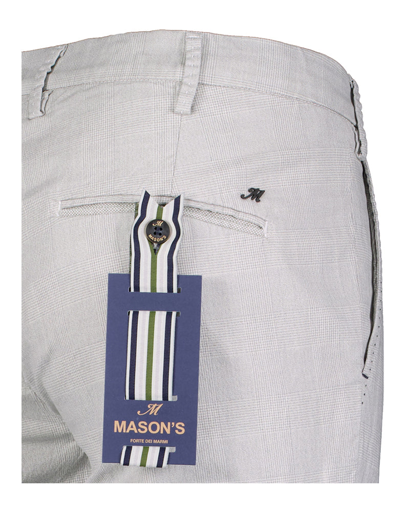 Pantalon à carreaux gris de Mason