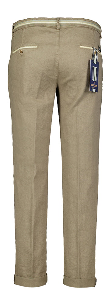 Chino slim en lin beige foncé Mason's