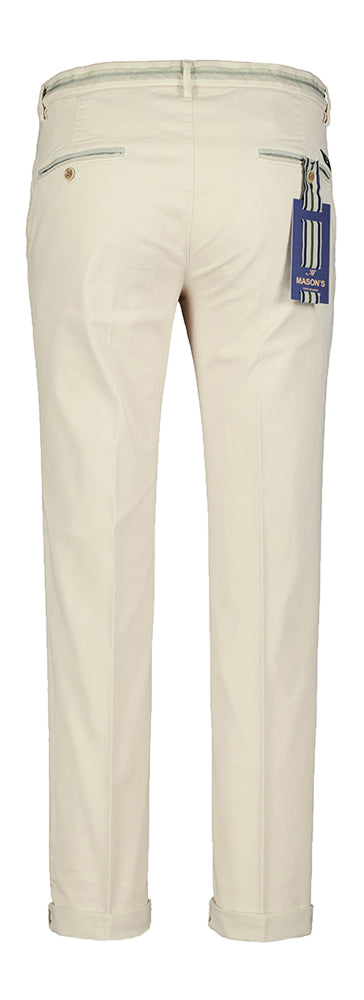 Creme kleureige slim fit chino Mason's