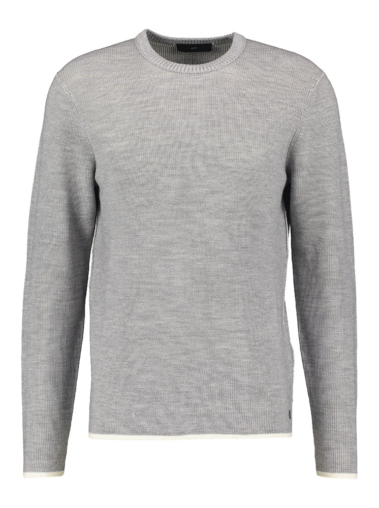 Pull en laine grise à col rond Liu Jo