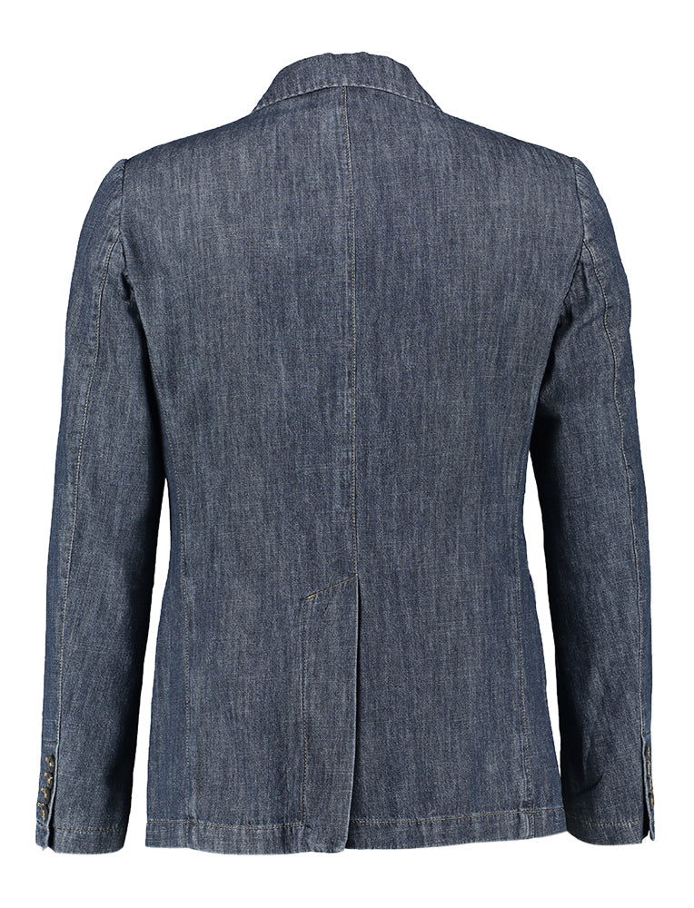 Blauwe blazer in jeans look Liu Jo