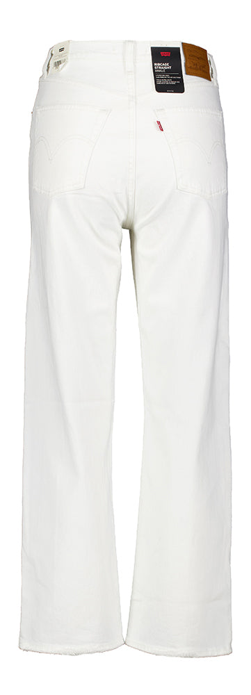 Levi's blanc coupe droite cheville taille haute