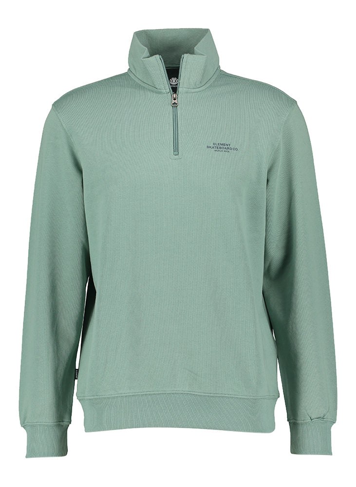 Pull vert à fermeture éclair courte Element