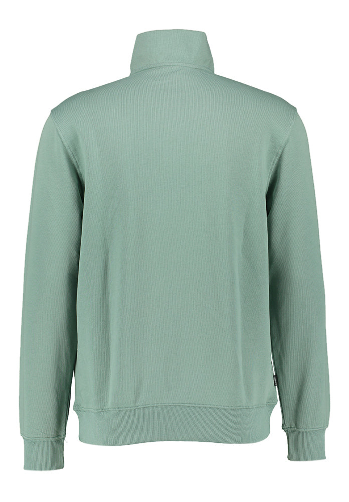 Pull vert à fermeture éclair courte Element