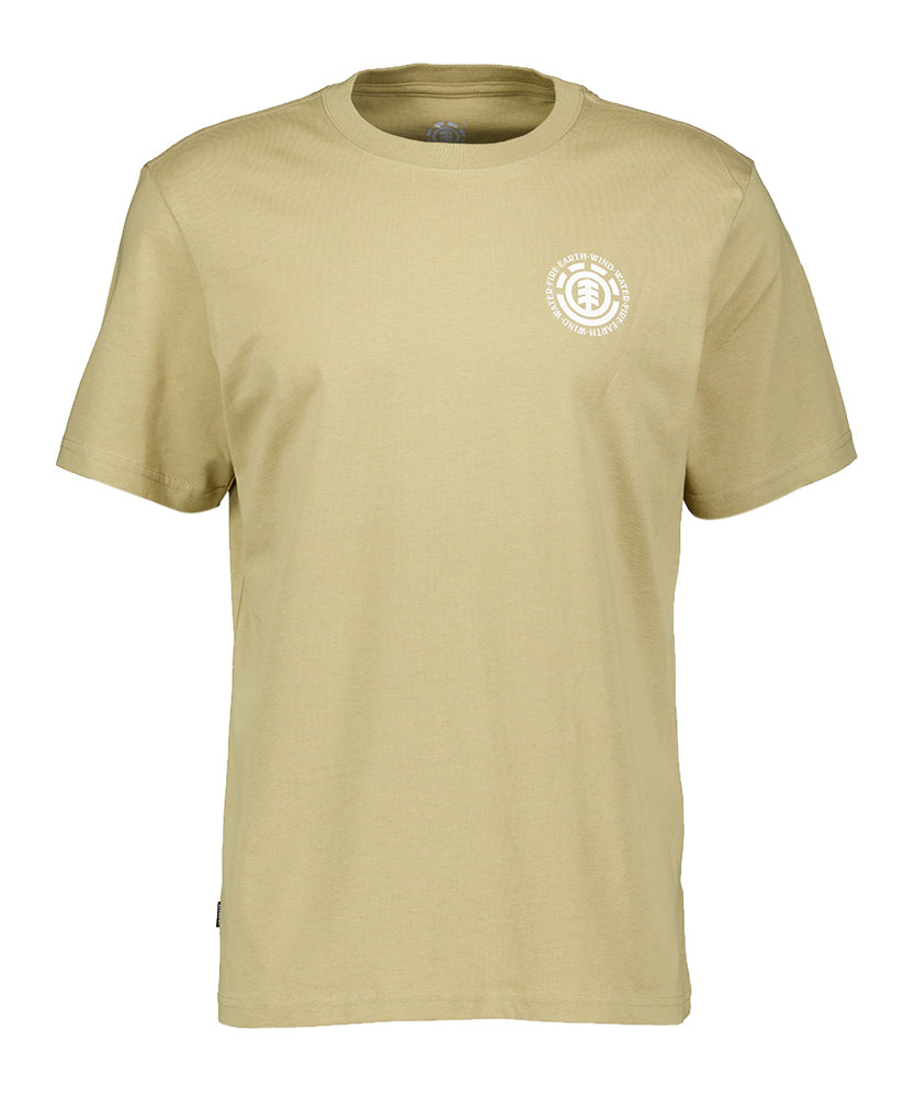 Beige t-shirt met wit logo Element