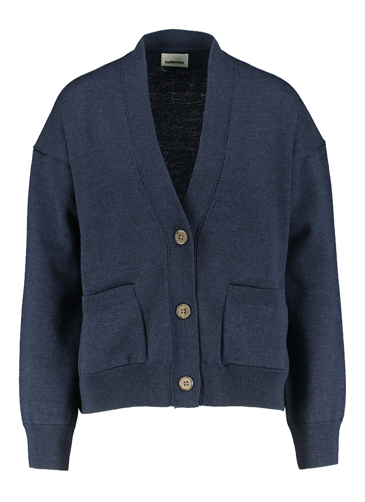 Donkerbelauwe cardigan Gakkin Bellerose