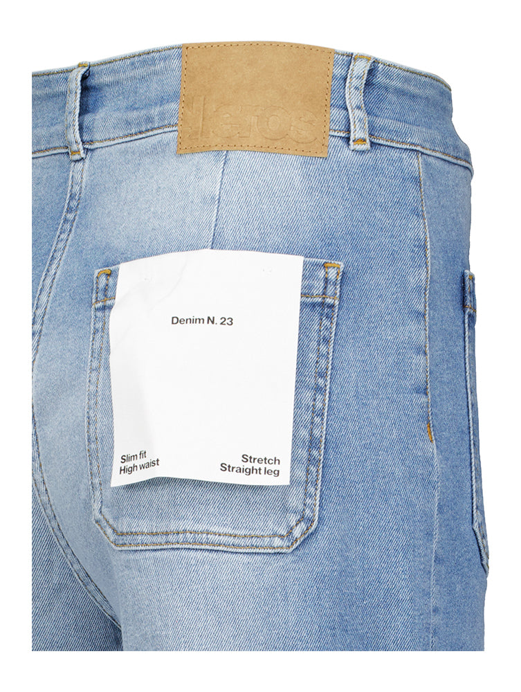 Blauwe slim fit jeans met hoge taille Preston Bellerose