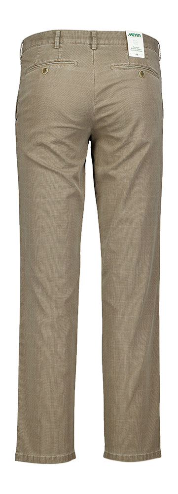 Bruine slim fit broek Meyer